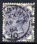 GB Great Britain 1883 QV 1/2d slate-blue good colour and perfs used, SG187