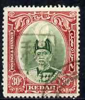 Malaya - Kedah 1937 Sultan 30c used SG63