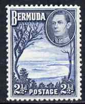 Bermuda 1938-52 KG6 Grape Bay 2.5d light & deep blue unmounted mint, SG 113