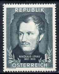 Austria 1952 Birth Anniversary of Nikolaus Lenau (writer) lmm, SG1239