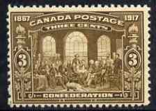 Canada 1917 50th Anniversary of Confederation 3c brown unmounted mint SG244/5