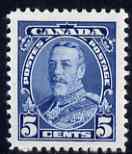 Canada 1935 KG5 5c blue mtd mint SG345
