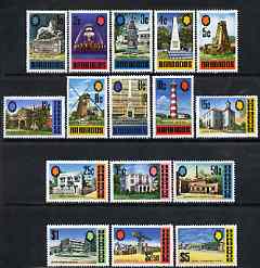 Barbados 1970-71 Pictorial definitive set complete 1c to $5 unmounted mint SG 399-414