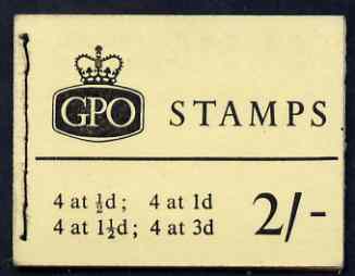 GB Great Britain 1959-65 Wilding Crowns wmk 2s booklet (Feb 1964) complete SG N15