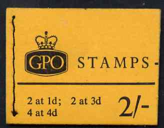GB Great Britain 1959-65 Wilding Crowns wmk 2s booklet (July 1966) complete SG N25