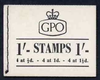 GB Great Britain 1953-59 Wilding Crowns 1s booklet complete SG K3