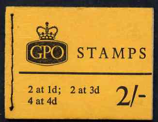 GB Great Britain 1959-65 Wilding Crowns phosphor wmk 2s booklet (Jan 1967) complete SG N27p