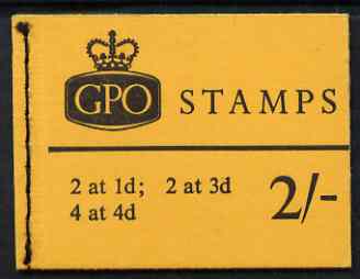 GB Great Britain 1967-68 Wilding Crowns phosphor 2s booklet (Mar 1968) complete SG N32p