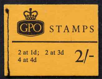 GB Great Britain 1965-67 Wilding Crowns phosphor 2s booklet (Oct 1967) complete SG N30p