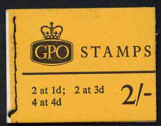 GB Great Britain 1965-67 Wilding Crowns phosphor 2s booklet (Oct 1966) complete SG N26p