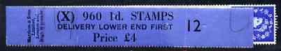 GB Great Britain 1955-58 Wilding 1d Edward wmk coil leader mtd mint with one stamp attached (X 960 coil 12)
