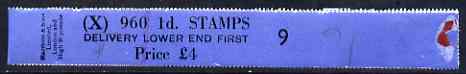 GB Great Britain 1955-58 Wilding 1d Edward wmk coil leader mtd mint with two stamps attached (X 960 coil 9)