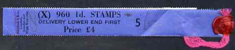GB Great Britain 1955-58 Wilding 1d Edward wmk coil leader mtd mint with one stamp attached (X 960 coil 5)