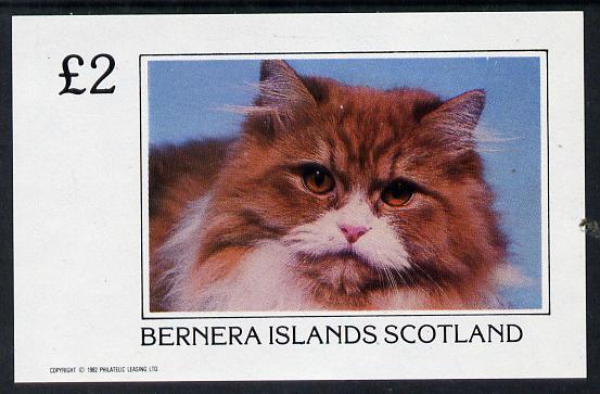Bernera 1982 Cats imperf deluxe sheet (Â£2 value) unmounted mint