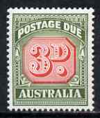 Australia 1958-60 Postage Due 3d very lightly mounted, SG D134