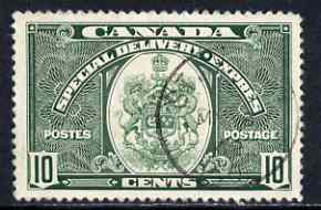 Canada 1938-39 Special Delivery 10c green (Arms of canada) fine used SG S9