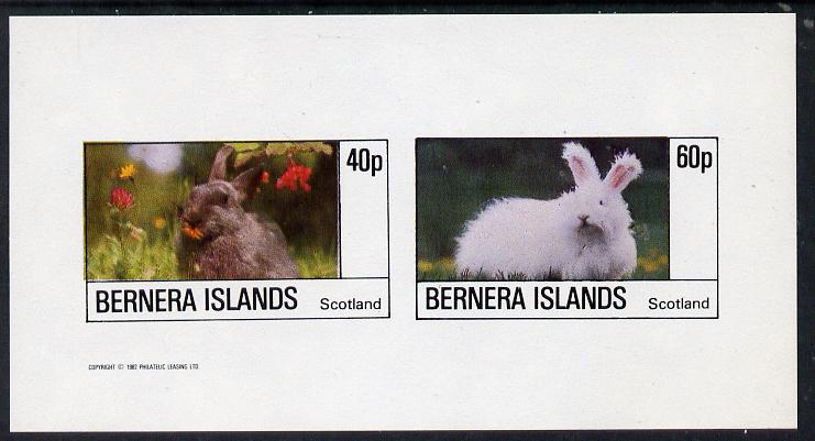 Bernera 1982 Rabbits imperf,set of 2 values (40p & 60p) unmounted mint