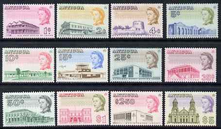 Antigua 1966-70 Pictorial P13.5 glazed paper defs (12v) unmounted mint SG 181a-95a 