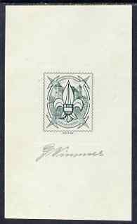 Liechtenstein 1960s Scout ESSAY produced by G Wimmer and signed