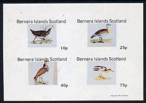 Bernera 1981 Waders imperf,set of 4 values (10p to 75p) unmounted mint