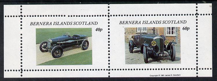 Bernera 1981 Vintage Cars perf,set of 2 values (40p & 60p) unmounted mint