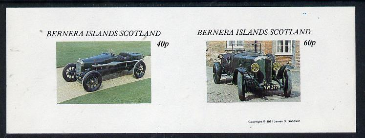 Bernera 1981 Vintage Cars imperf,set of 2 values (40p & 60p) unmounted mint