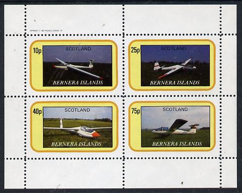 Bernera 1982 Gliders perf,set of 4 values (10p to 75p) unmounted mint