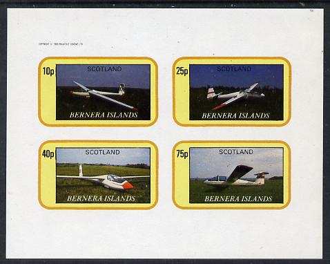 Bernera 1982 Gliders imperf,set of 4 values (10p to 75p) unmounted mint