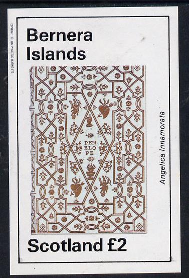 Bernera 1982 Ornate Book Covers #1 imperf deluxe sheet (£2 value) unmounted mint