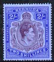 Bermuda 1938-53 KG6 2s deep reddish purple & ultramarine on grey-blue well centred lightly mounted mint SG116a