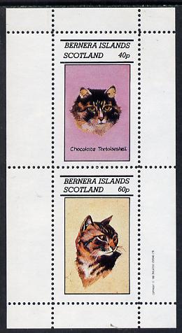 Bernera 1982 Cats (Tortoiseshell etc) perf,set of 2 values (40p & 60p) unmounted mint