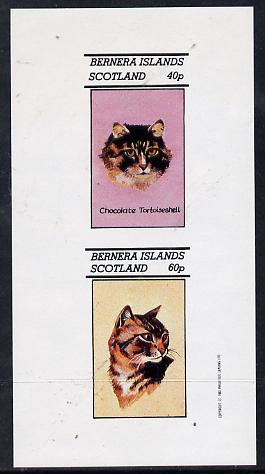 Bernera 1982 Cats (Tortoiseshell etc) imperf,set of 2 values (40p & 60p) unmounted mint