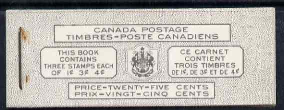 Canada 1951 KG6 25c Bilingual booklet complete very fine, SG SB48a cat £35