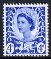 GB Great Britain Regionals - Wales 1967-69 Wilding 4d ultramarine no wmk unmounted mint SG W8