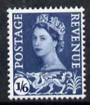 GB Great Britain Regionals - Wales 1967-69 Wilding 1s6d grey-blue no wmk unmounted mint SG W12