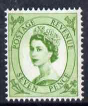 GB Great Britain 1960-67 Wilding 7d bright green Crowns phos unmounted mint SG 617a