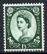 GB Great Britain 1960-67 Wilding 1s3d green Crowns phos unmounted mint SG 618