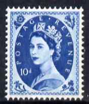 GB Great Britain 1960-67 Wilding 10d prussian blue Crowns phos unmounted mint SG 617d