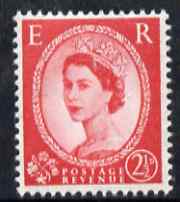 GB Great Britain 1960-67 Wilding 2.5d carmine-red Crowns phos (2 bands) unmounted mint SG 614