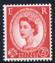 GB Great Britain 1958-65 Wilding Crowns 2.5d carmine-red unmounted mint SG 574