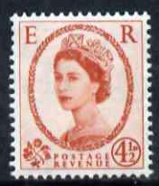 GB Great Britain 1958-65 Wilding Crowns 4.5d chestnut unmounted mint SG 577