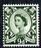 GB Great Britain Regionals - Scotland 1967-70 Wilding 9d bronze-green no wmk unmounted mint SG S12