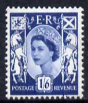 GB Great Britain Regionals - Scotland 1958-67 Wilding 1s6d grey-blue wmk Crowns unmounted mint SG S6