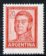 Argentine Republic 1967 20p printed on both sides unmounted mint, Mi957