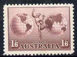 Australia 1934 Hermes 1s6d no wmk fresh mounted mint well centred, SG 153 cat £42