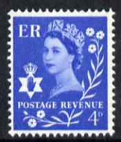 GB Great Britain Regionals - Northern Ireland 1958-67 Wilding 4d ultramarine wmk Crowns 2 phosphor bands unmounted mint SG NI2p