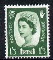 GB Great Britain Regionals - Northern Ireland 1958-67 Wilding 1s3d green wmk Crowns unmounted mint SG NI5