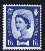 GB Great Britain Regionals - Northern Ireland 1958-67 Wilding 1s6d grey-blue wmk Crowns 2 phosphor bands unmounted mint SG NI6