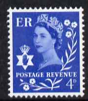 GB Great Britain Regionals - Northern Ireland 1968-69 Wilding 4d deep bright blue no wmk unmounted mint SG NI7