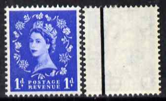 GB Great Britain 1958-61 Wilding Crowns graphite 1d (1 band) unmounted mint SG588a